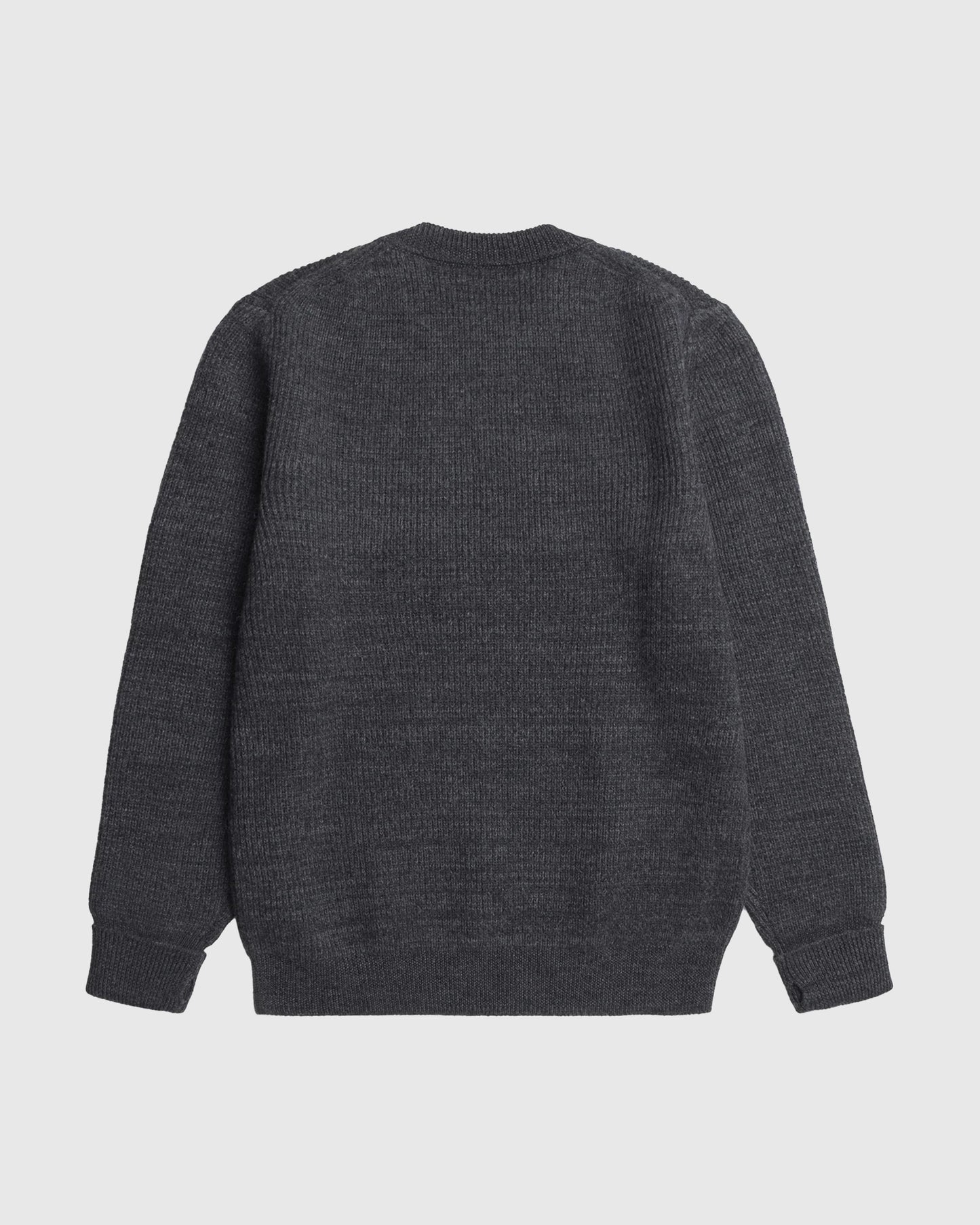 Henning Cotton Wool Rib Sweater Grey Melange