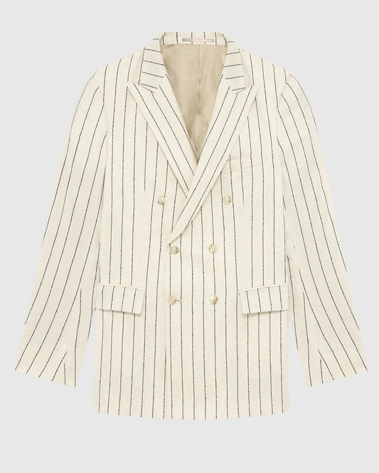 Le Blazer Croisé Rayures