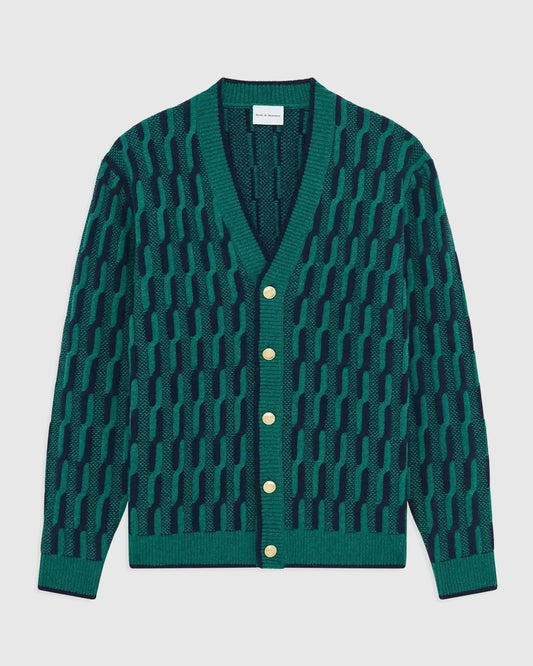 Le Cardigan Torsades Bicolore