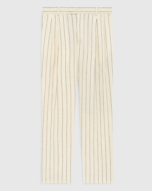 Le Pantalon Golfeur Rayures Ecru