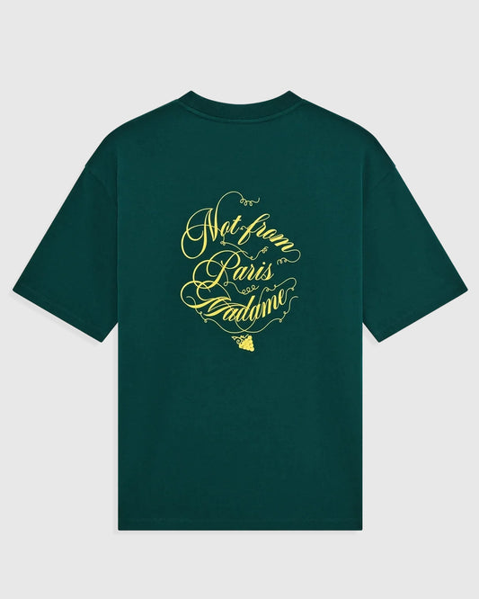 Le T-Shirt Slogan Vignes Dark Green