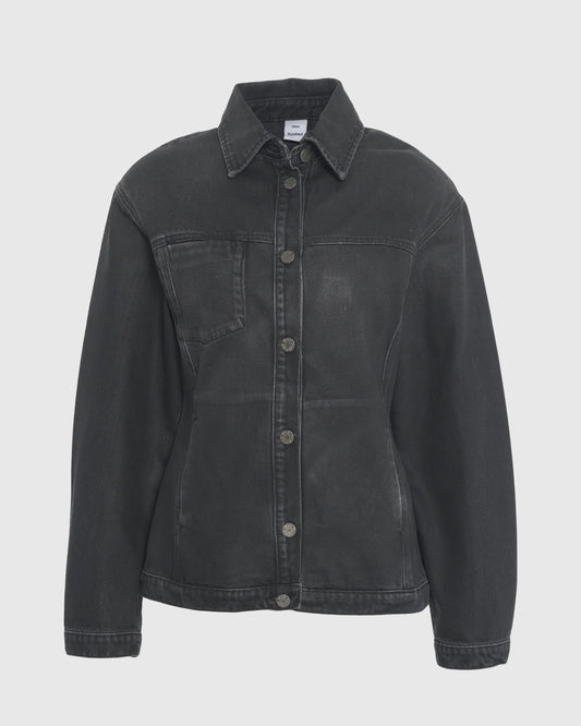 Lorina Shirt Jacket 80s Black