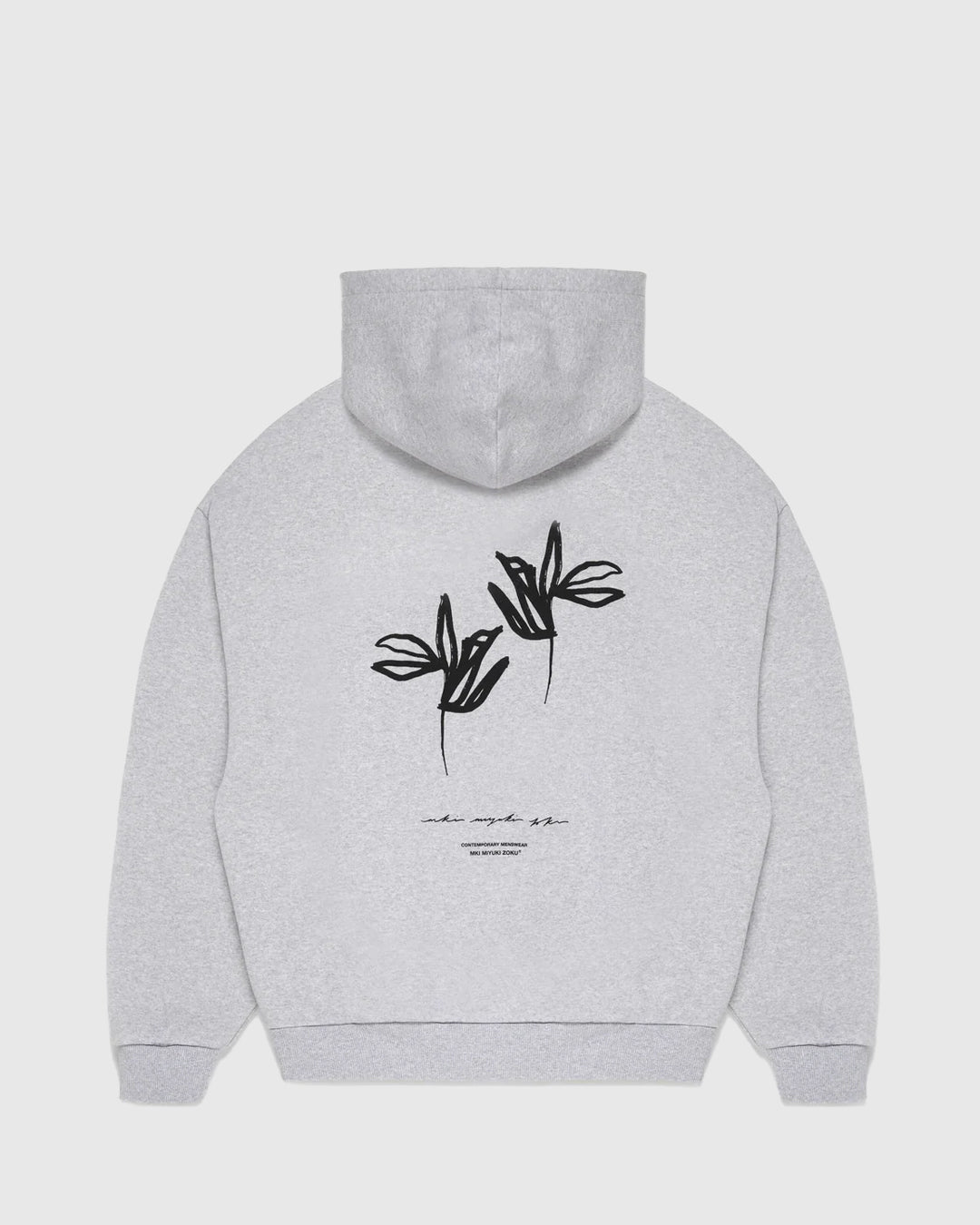 MKI Ink Flower Hoodie Grey
