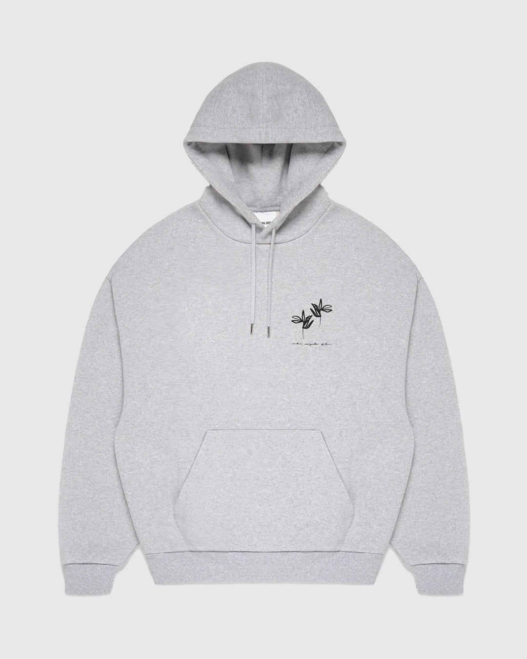 MKI Ink Flower Hoodie Grey