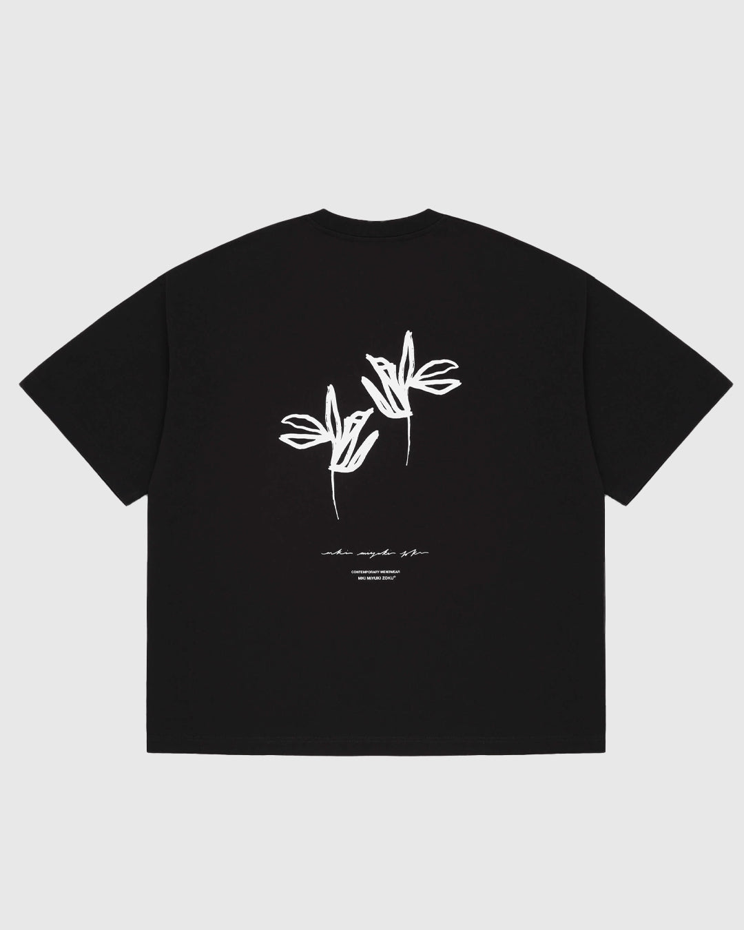 MKI Ink Flower T-Shirt Black