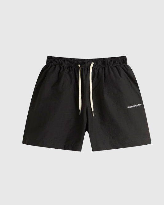 MKI Washed Cotton Nylon Shorts Black