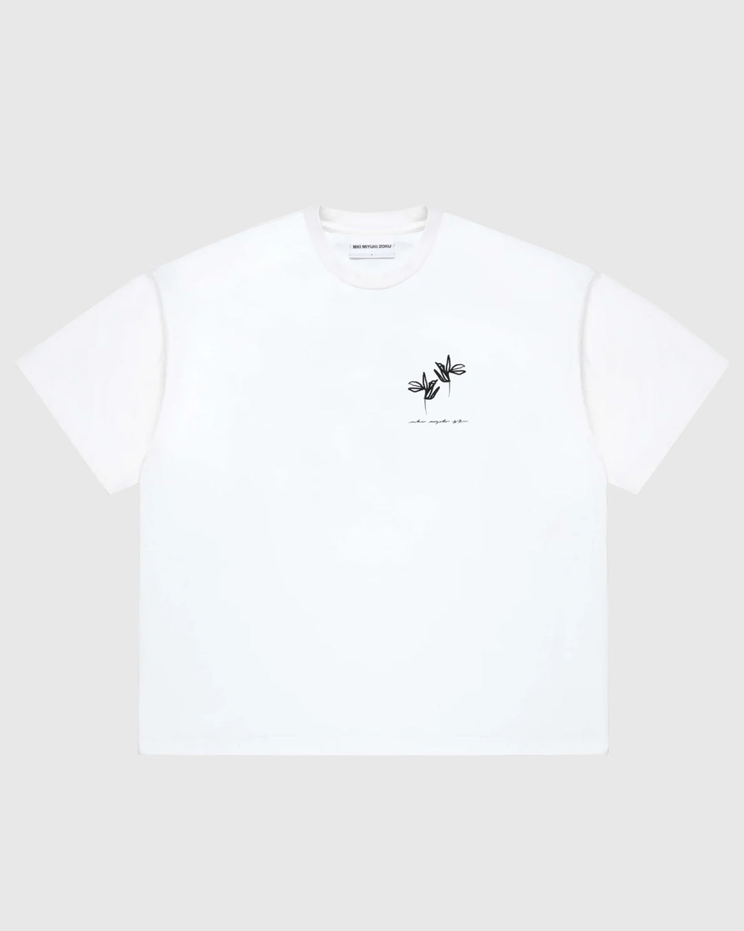 MKI Ink Flower T-Shirt White