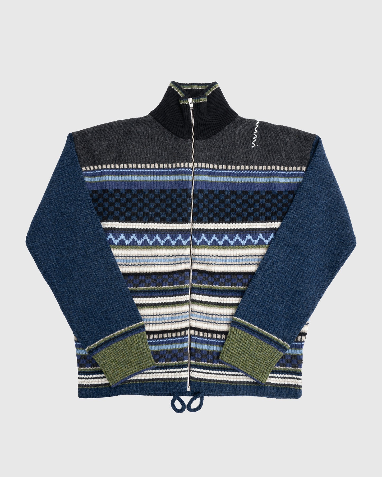 Marni Mountain Jacquard Blend Glass Blue