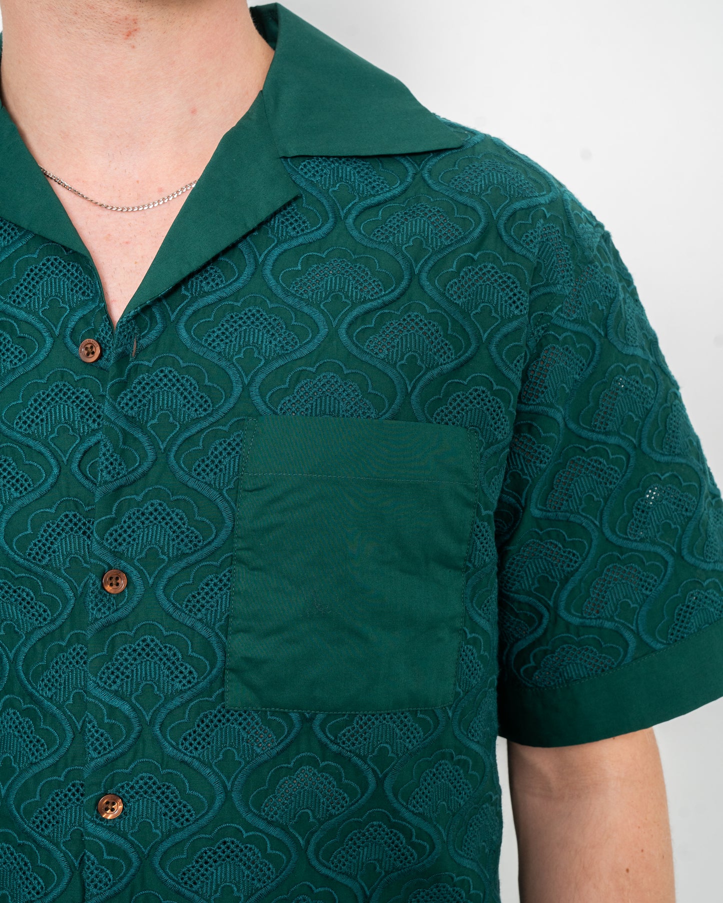 La Chemise Brodée Tapisserie Dark Green