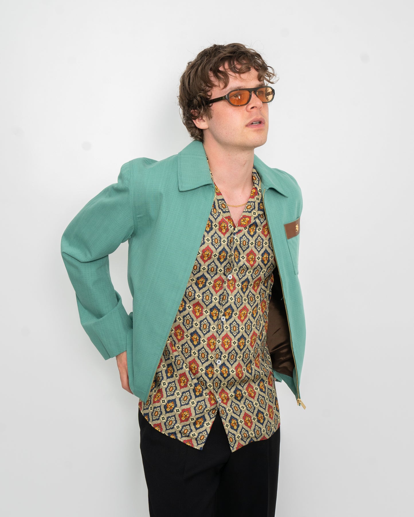 Le Blouson Droit Panama Emeraude