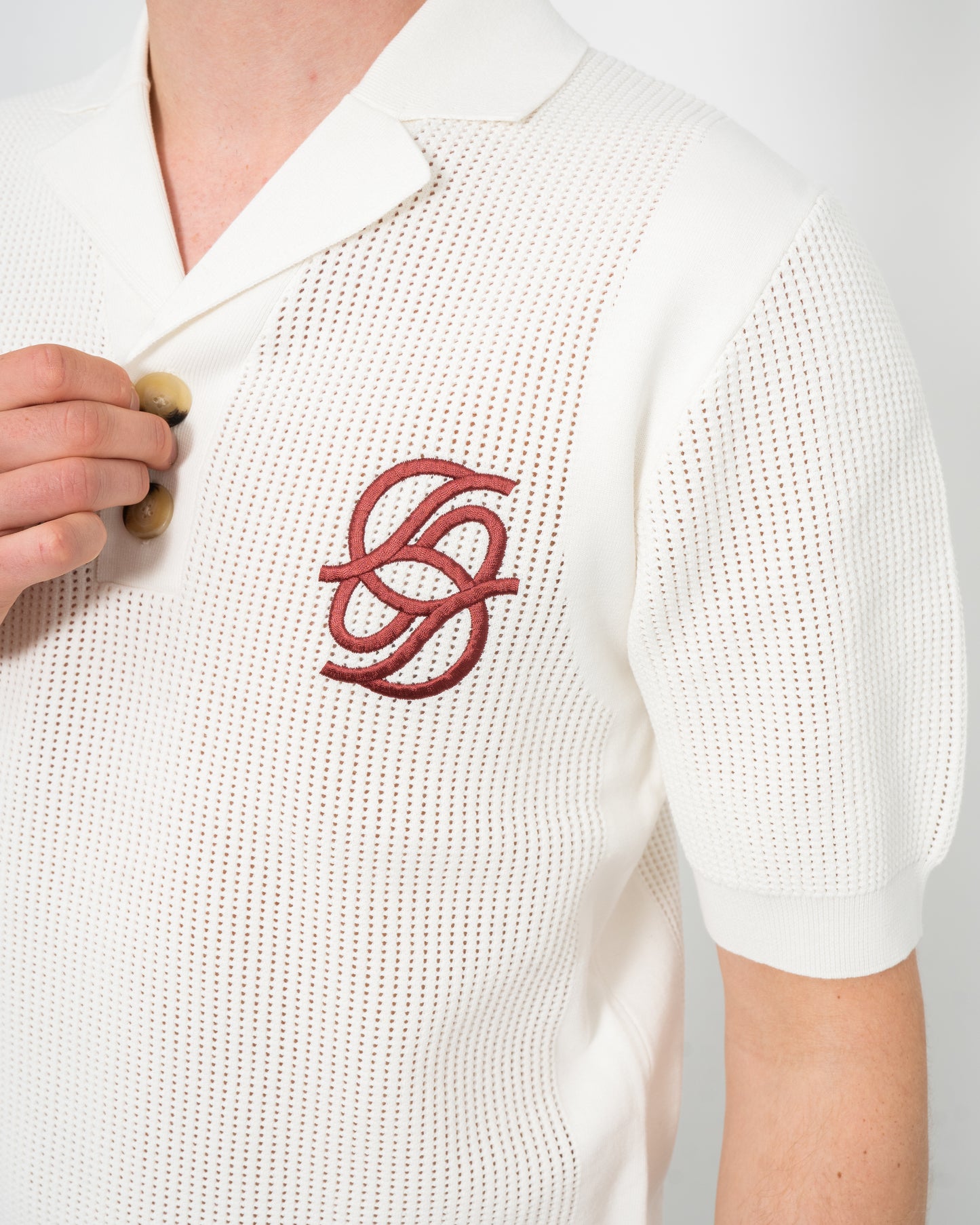 Le Polo Maille Monograme Cream