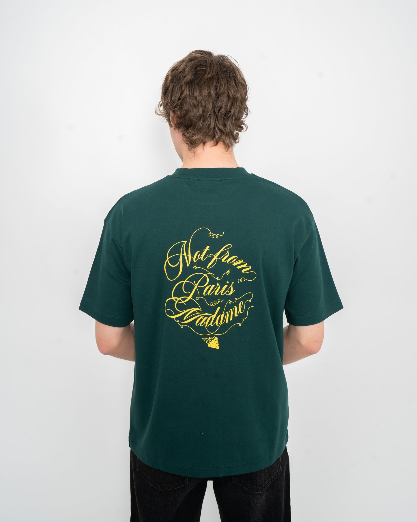 Le T-Shirt Slogan Vignes Dark Green