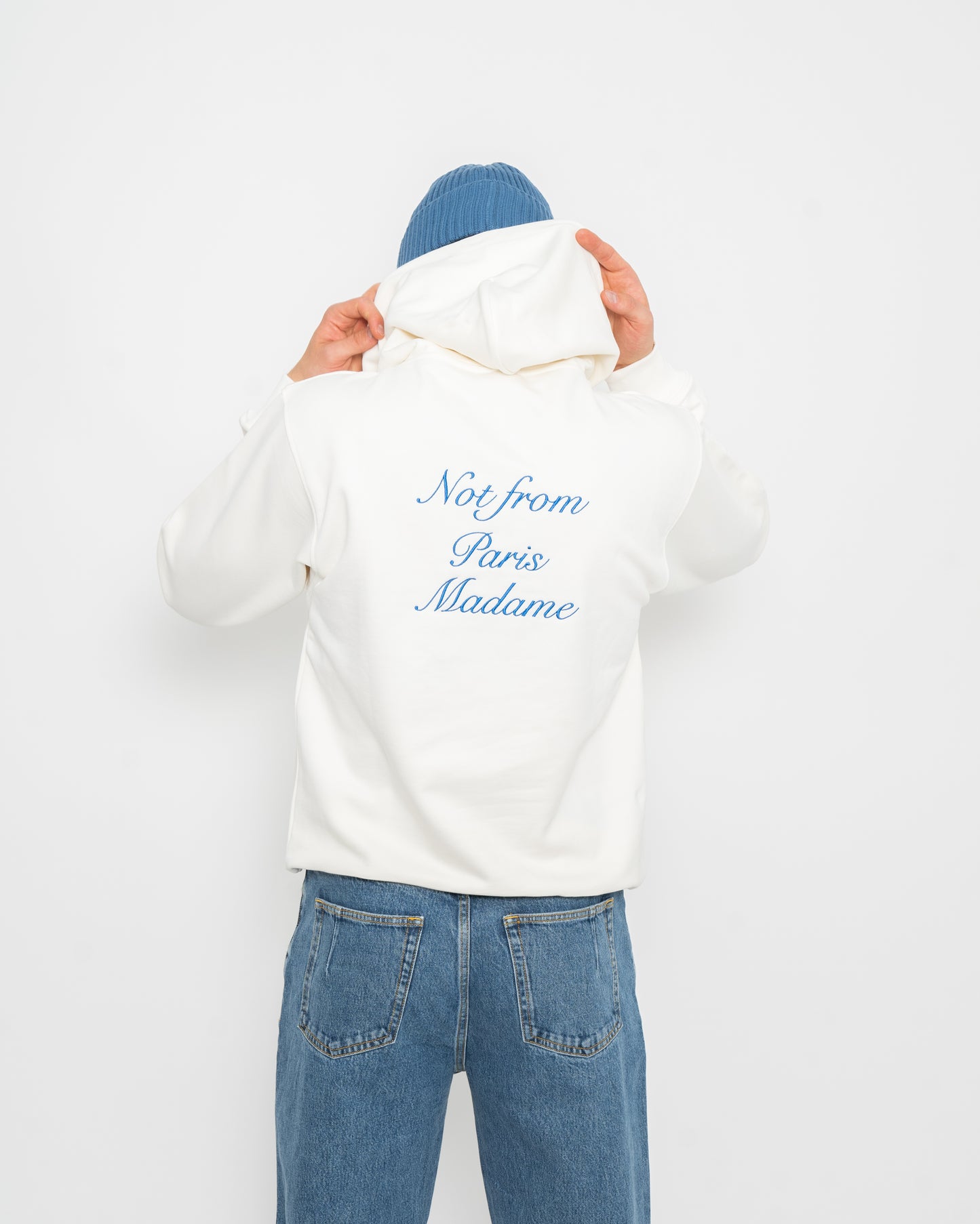 Le Hoodie Slogan Cursive Off-White