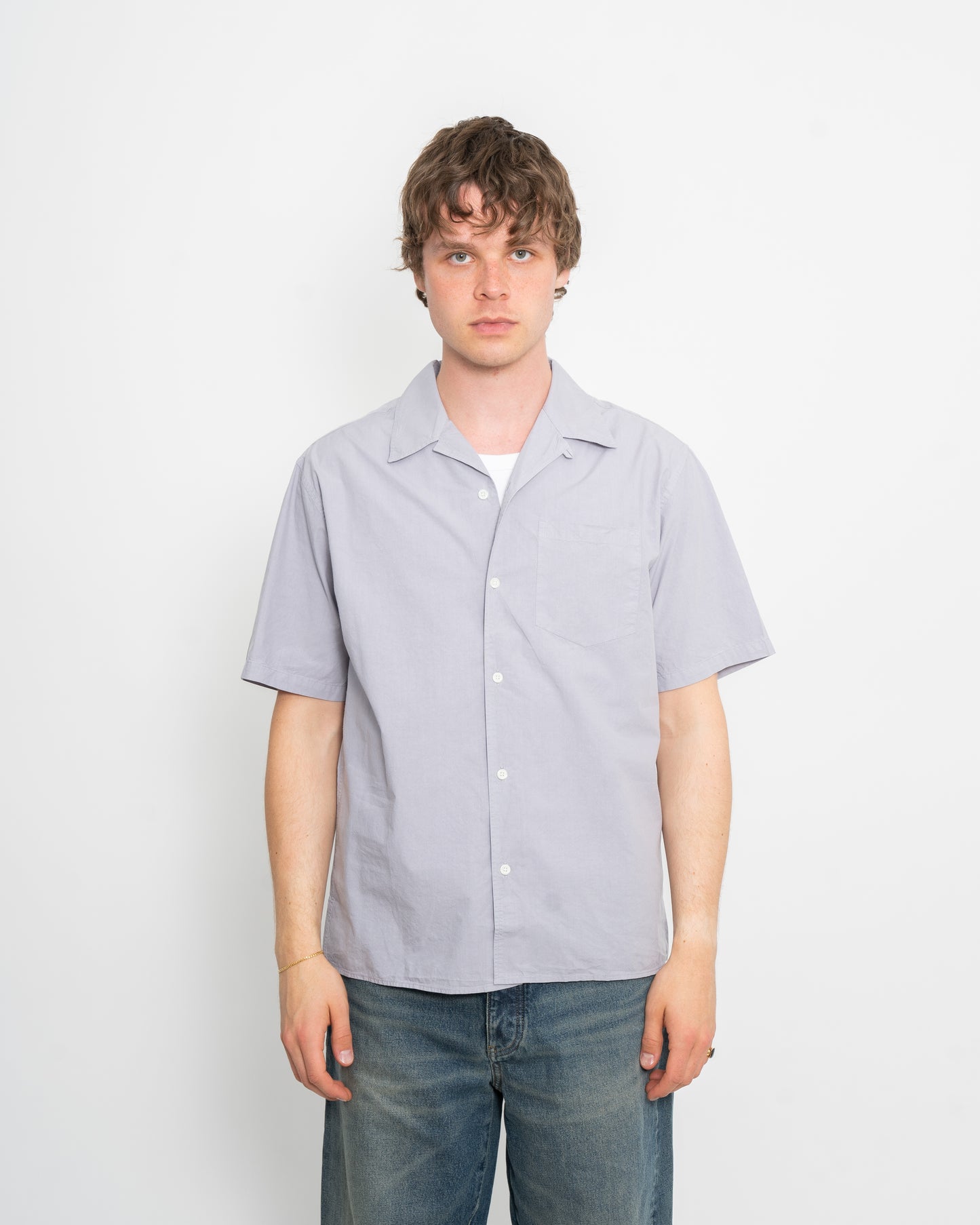 Carsten Cotton Tencel Shirt Crocus Purple