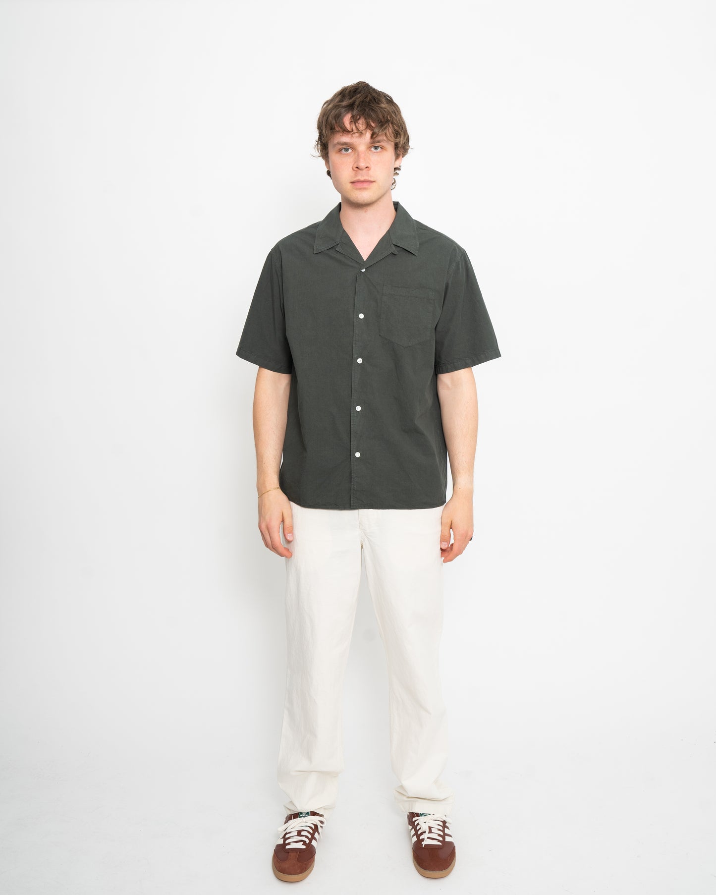 Ezra Relaxed Cotton Linen Trousers Kit White