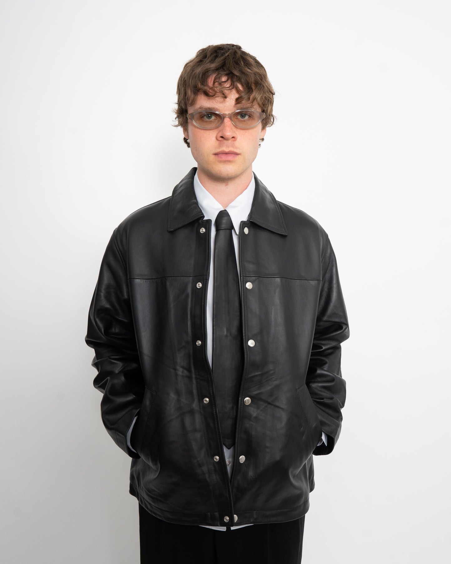 Coach Leather Jacket Black