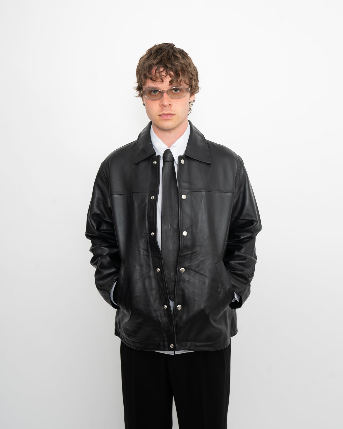 Coach Leather Jacket Black