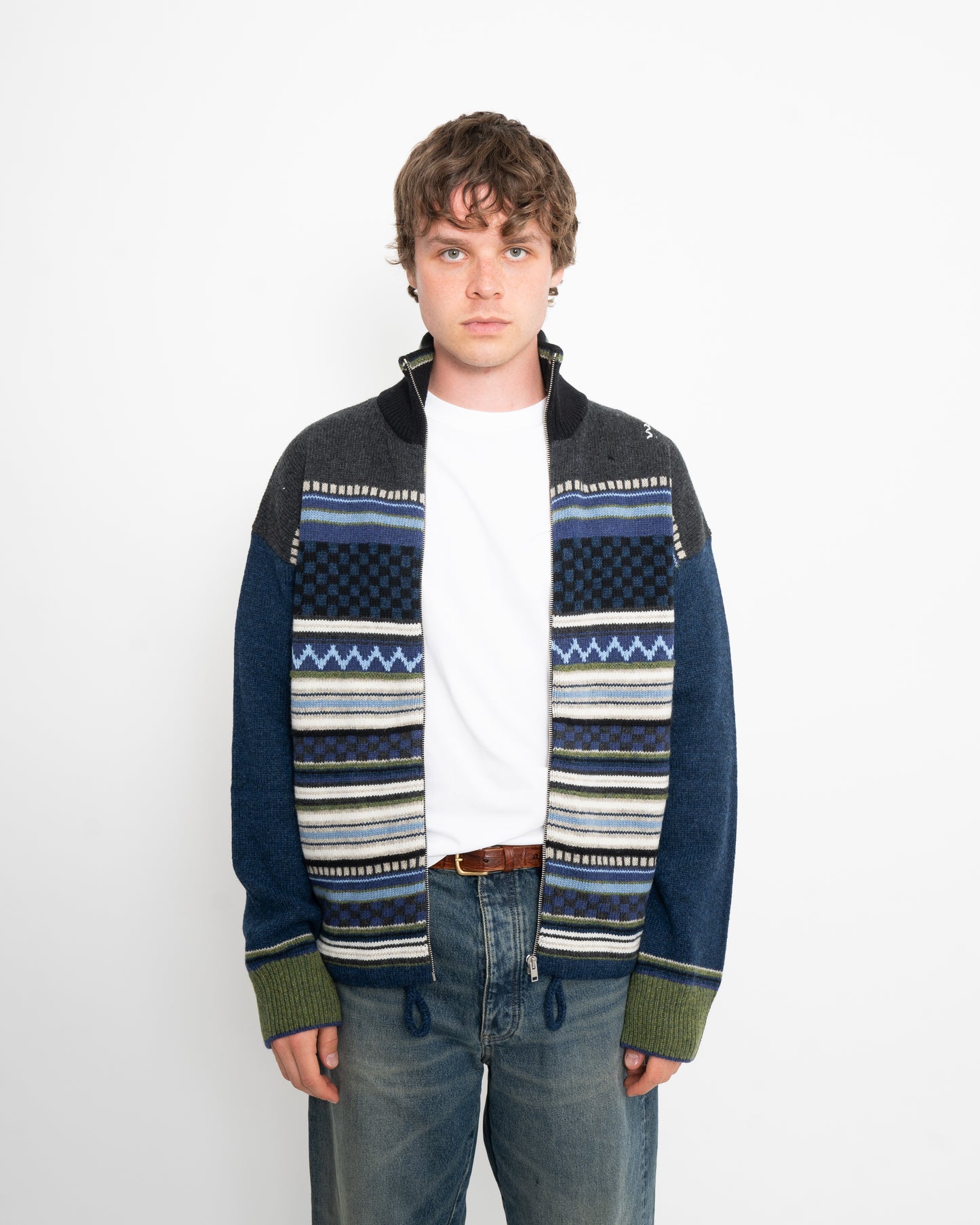 Marni Mountain Jacquard Blend Glass Blue