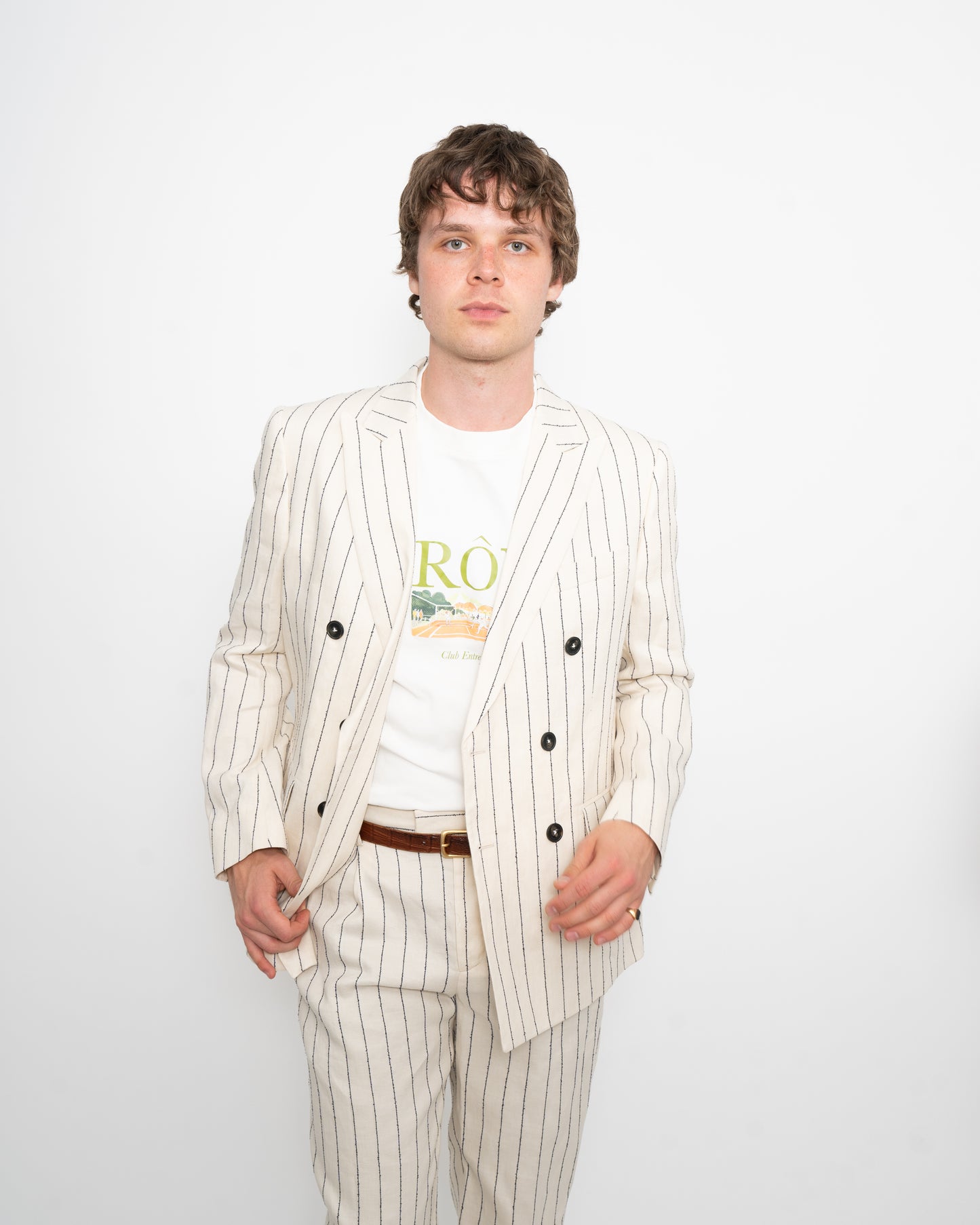 Le Blazer Croisé Rayures