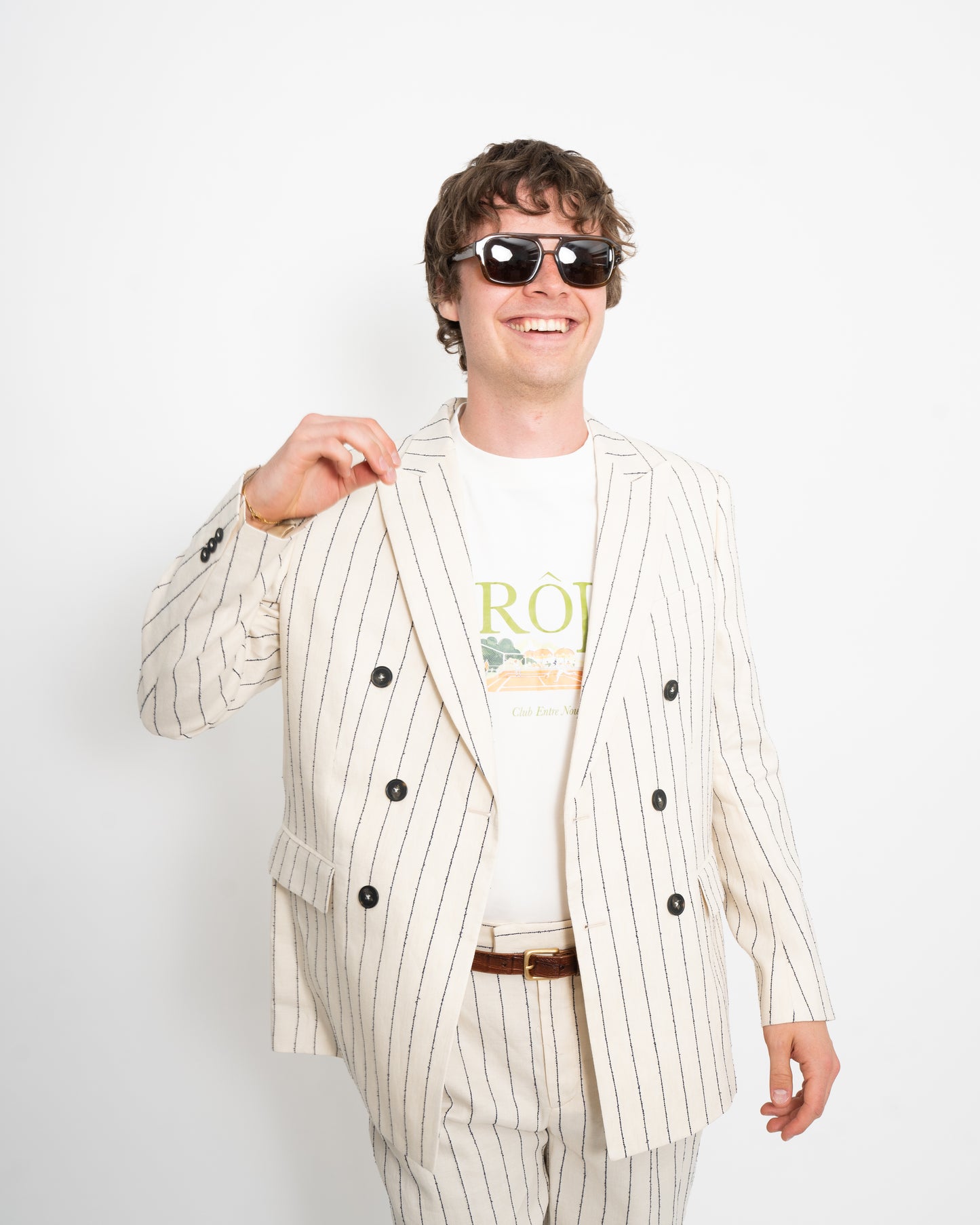 Le Blazer Croisé Rayures