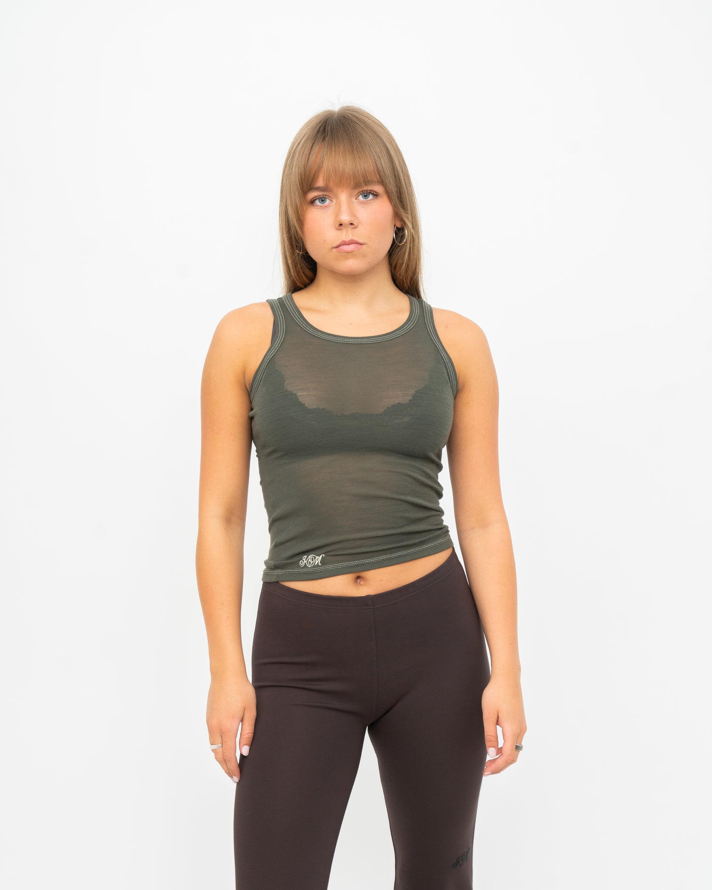 Milo Top Grey/Green Melange