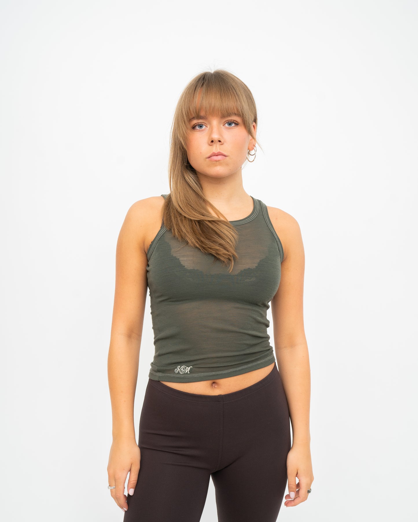 Milo Top Grey/Green Melange