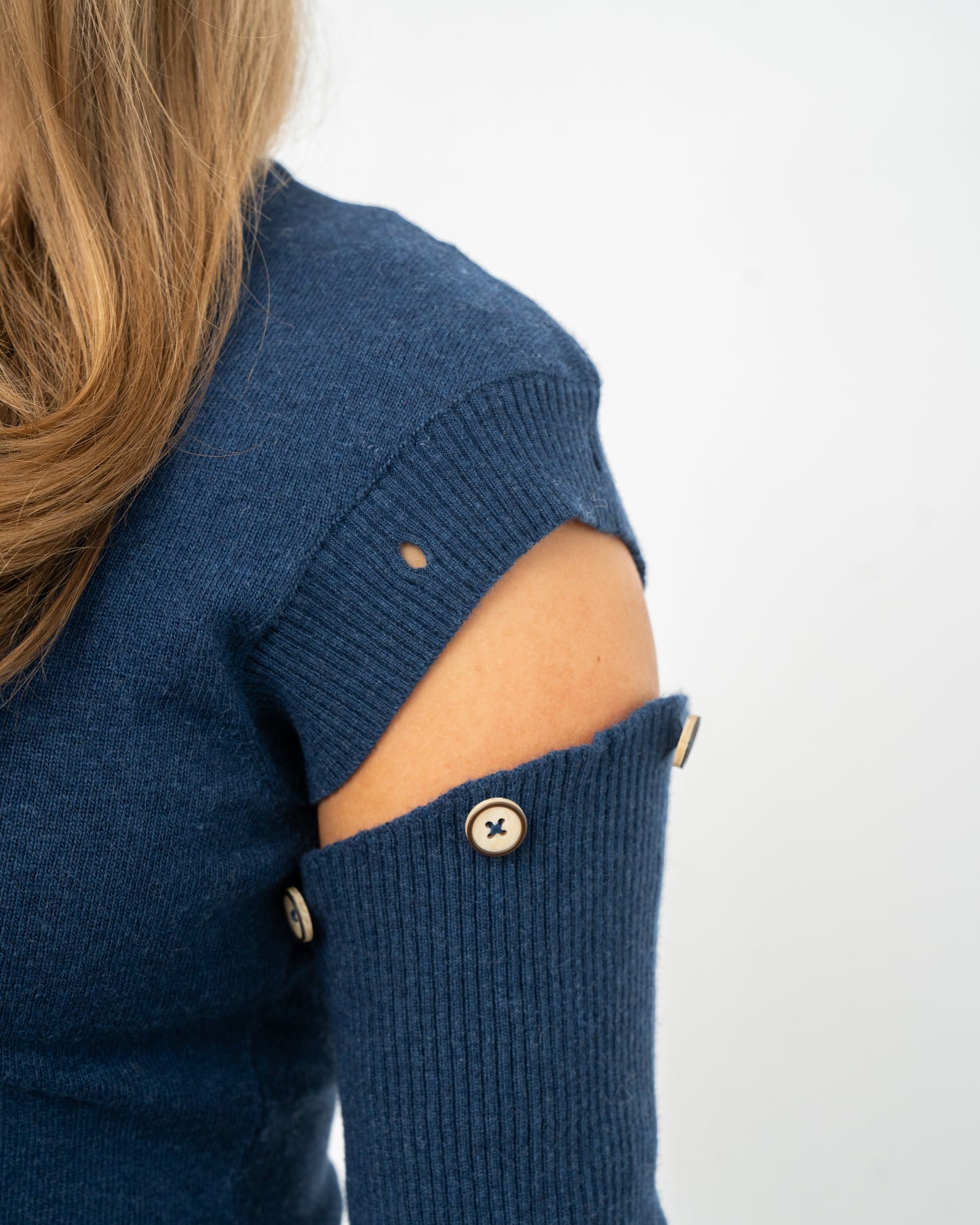 Caroline Cardigan Navy Blue Melange