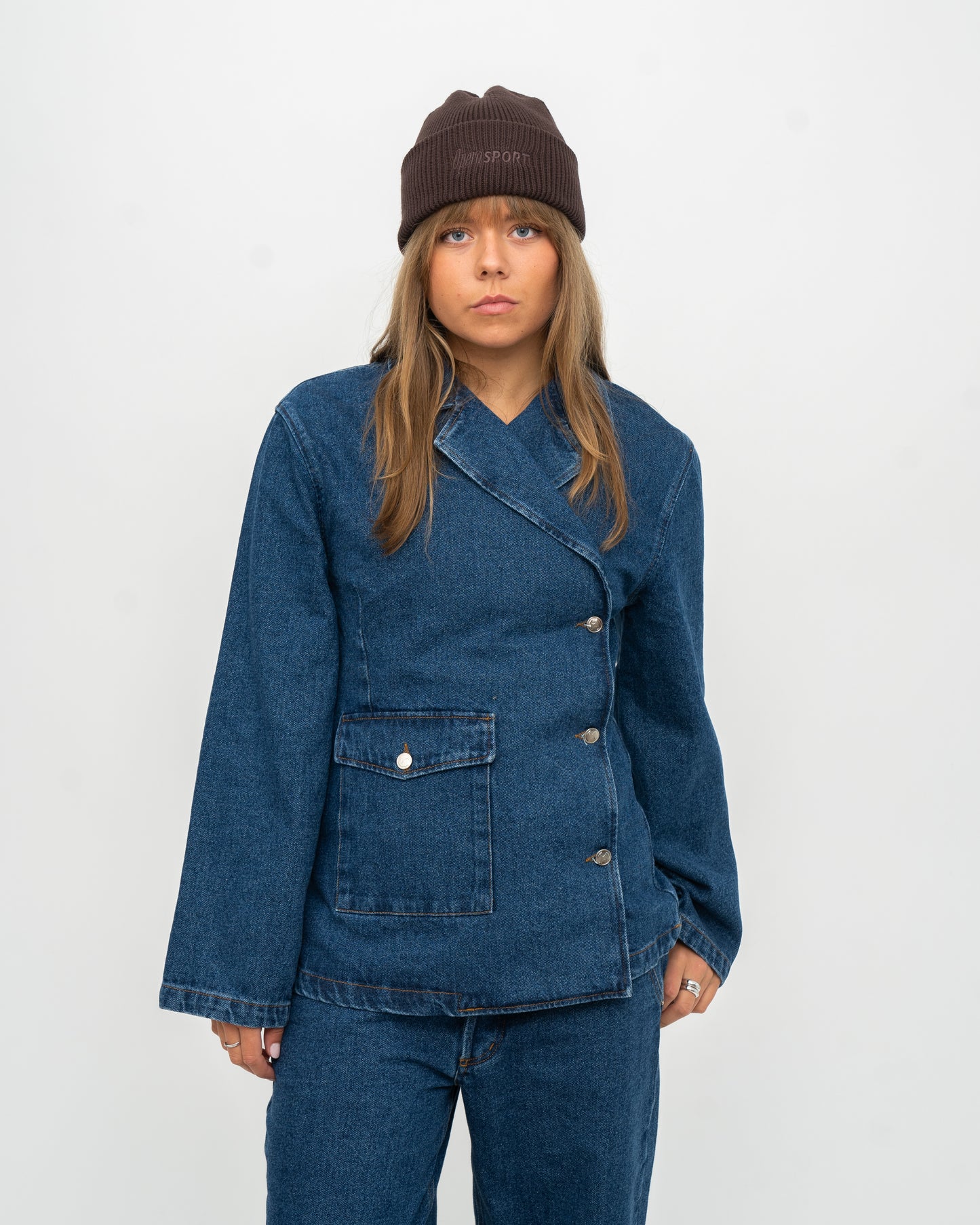 Victoria Denim Blazer Medium Blue