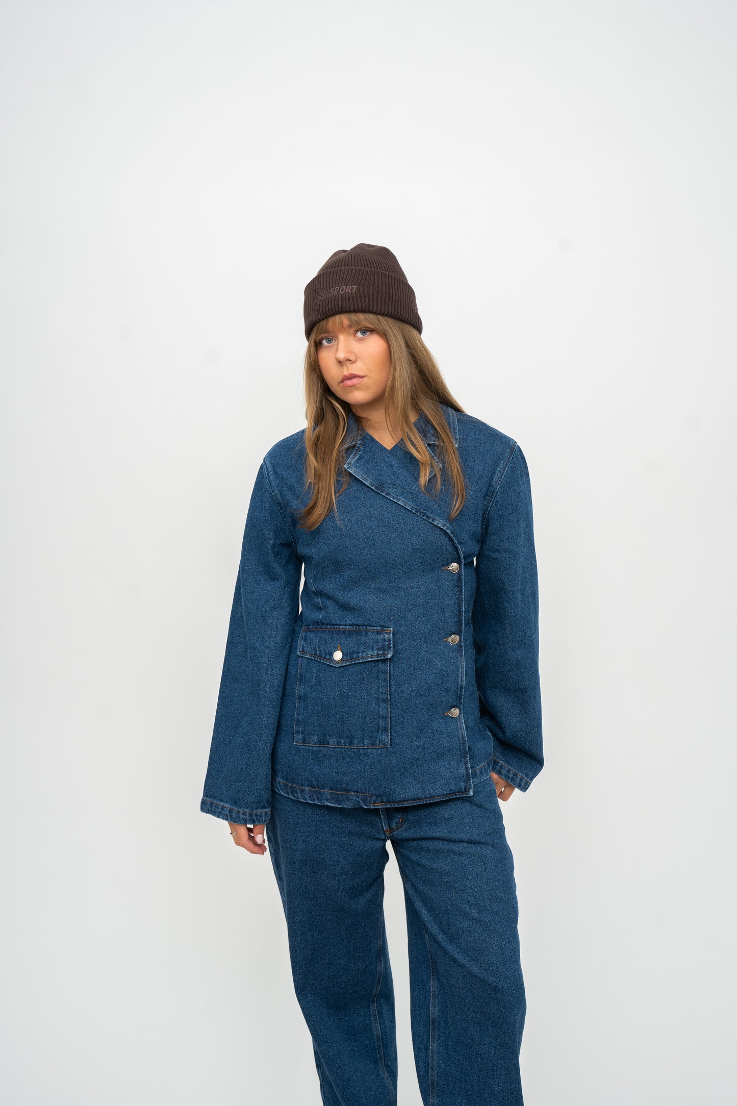 Victoria Denim Blazer Medium Blue