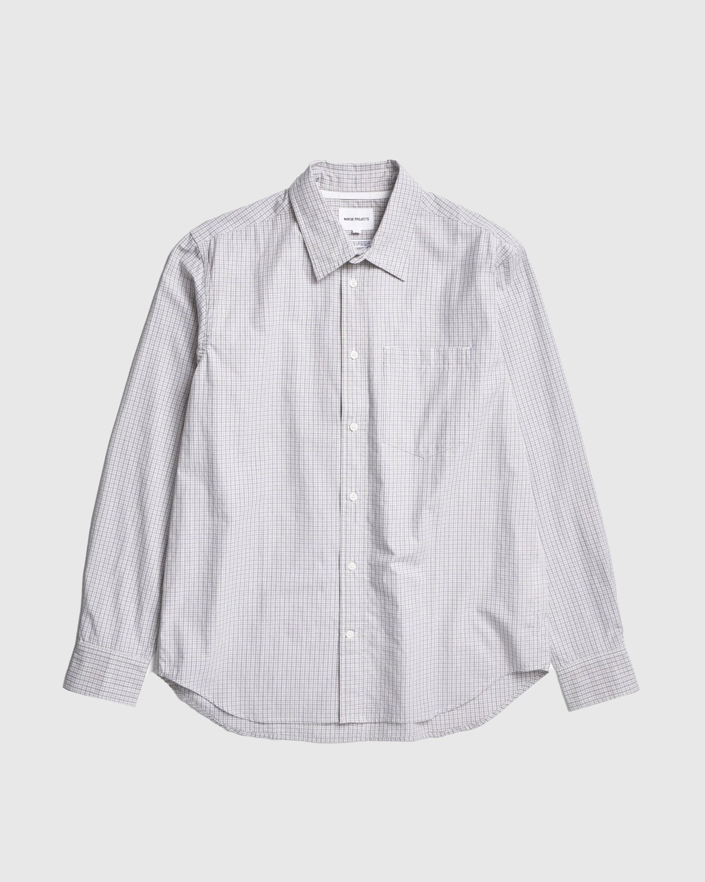 Ole Oversize Poplin Check Shirt Oatmeal