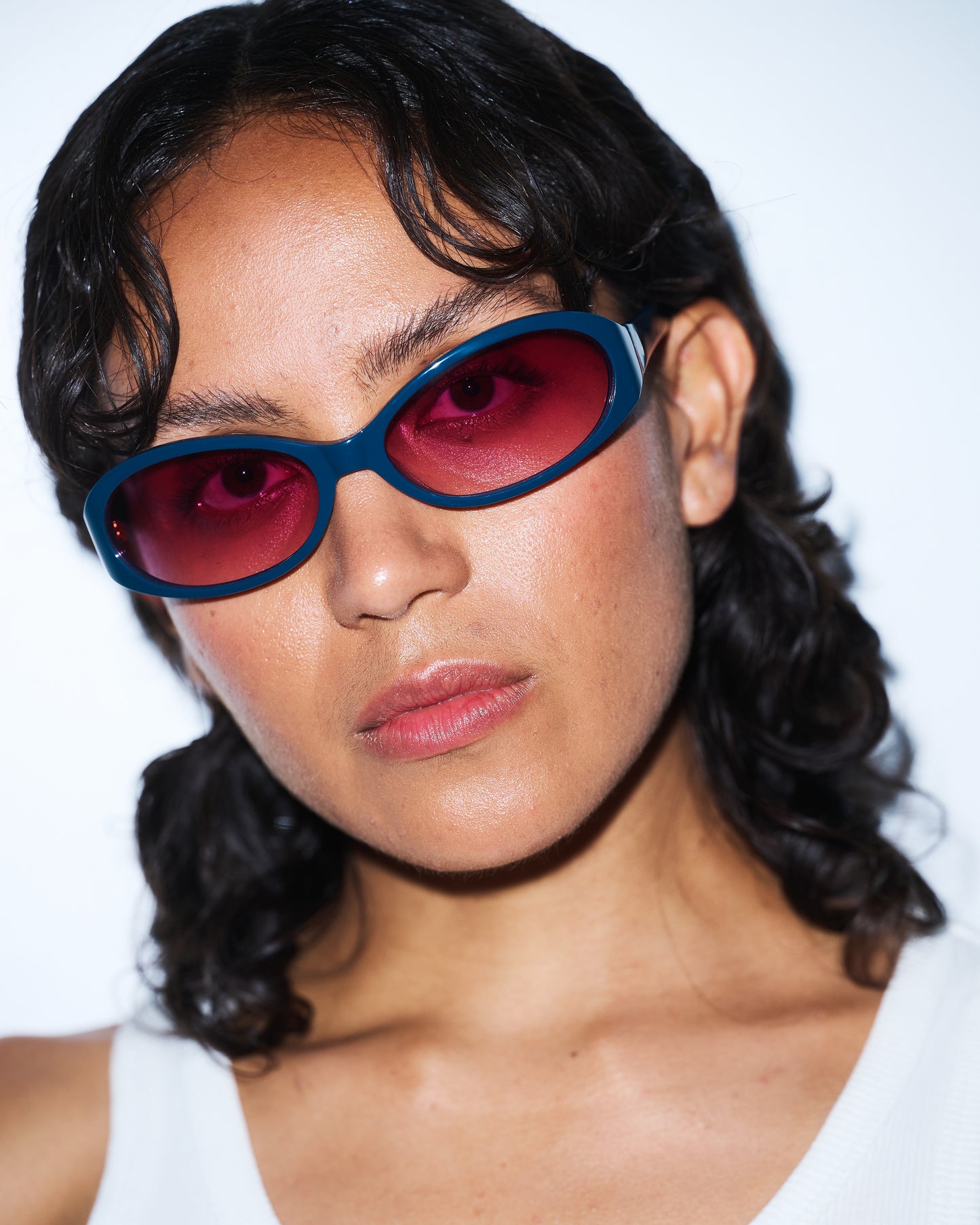 OPEL Solid Blue Ink/Pink Gradient