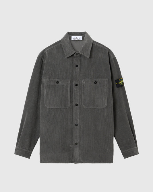 Organic Cotton Corduroy Overshirt Cement
