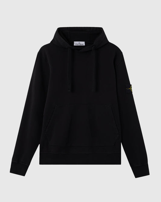 Organic Cotton Fleece Hoodie Black