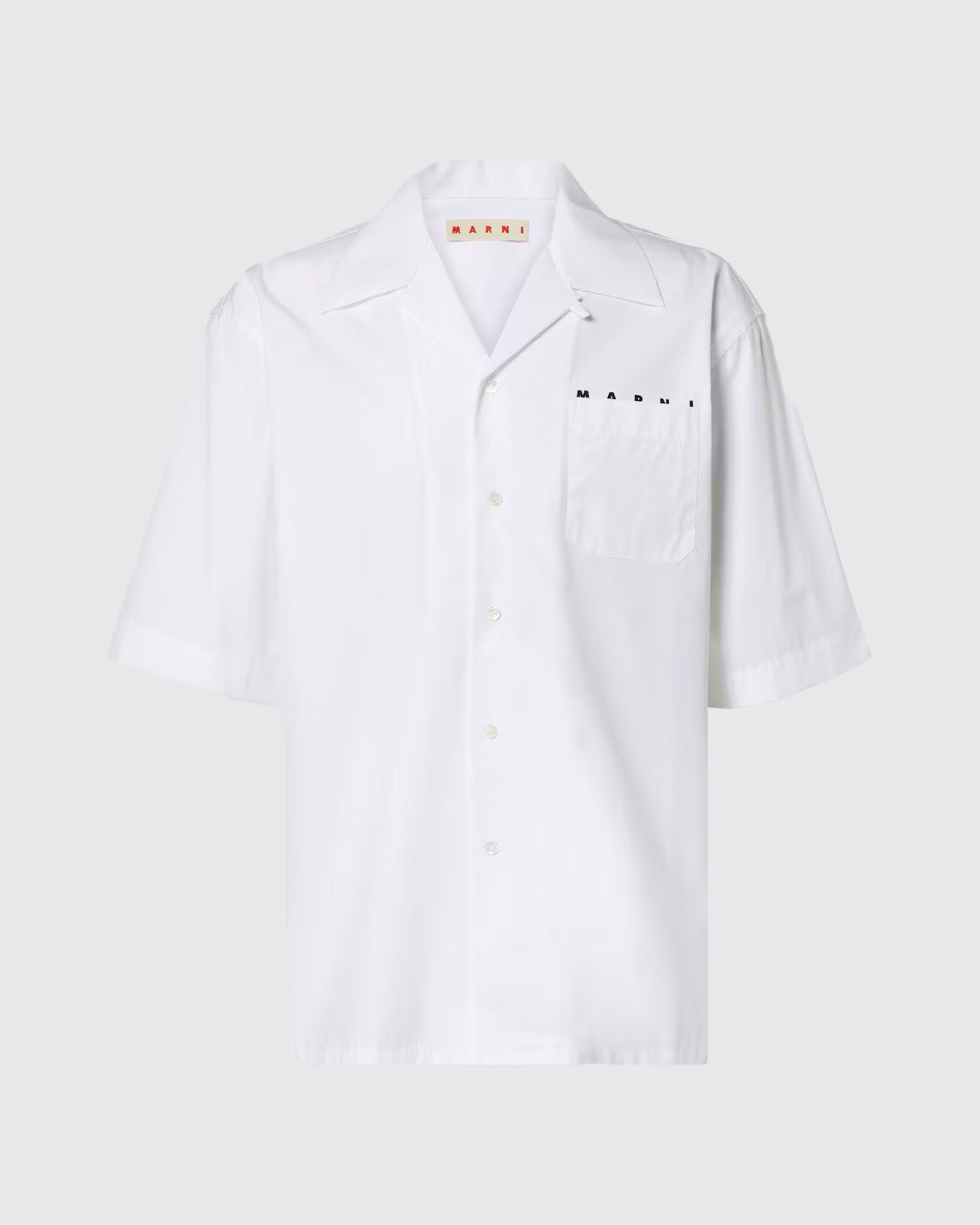 Marni Logo Bowling Shirt White