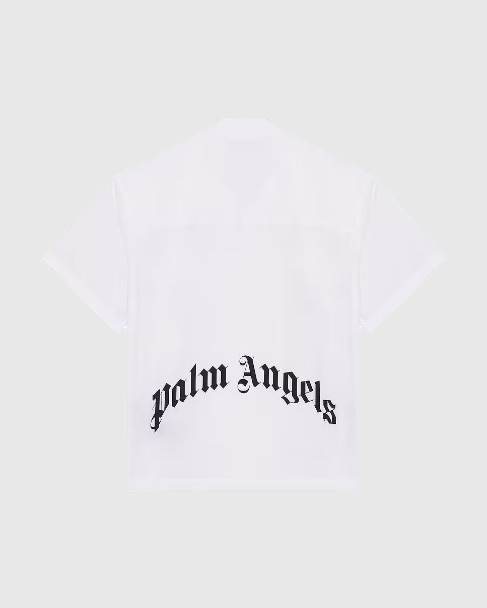 Curved Logo Classic Shirt S/S White
