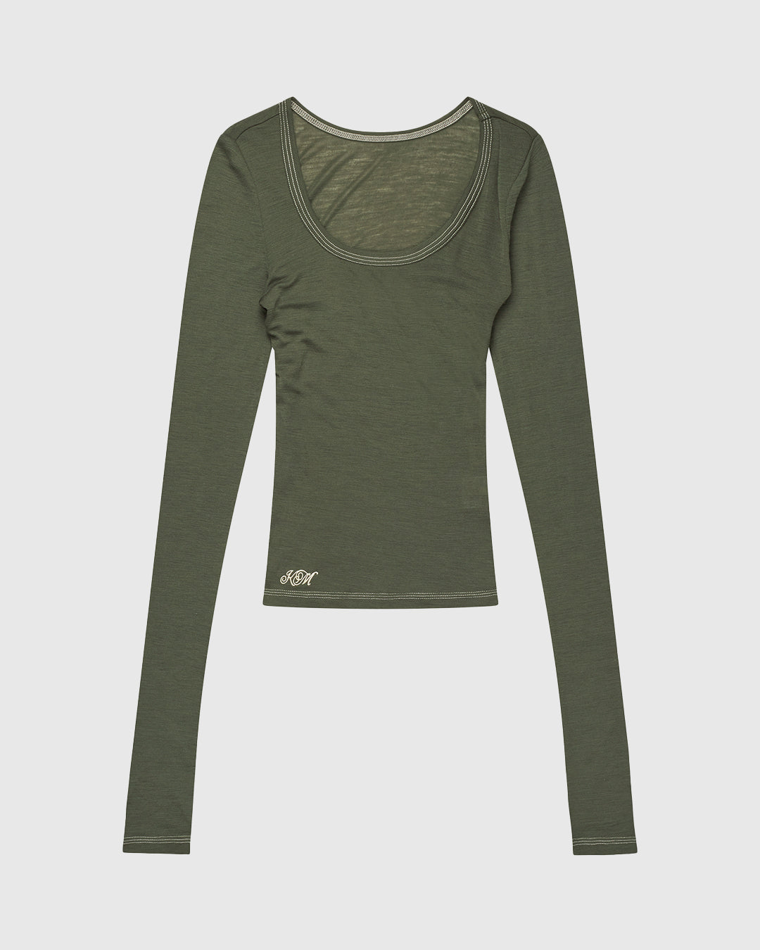 Roga Blouse Grey/Green Melange