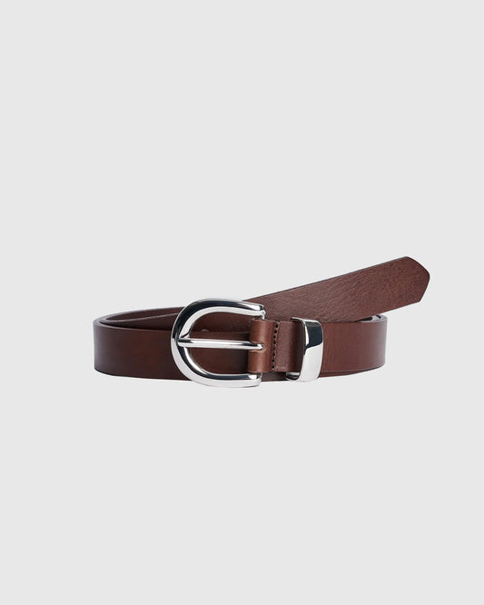 Simple Belt 2.5cm Brown