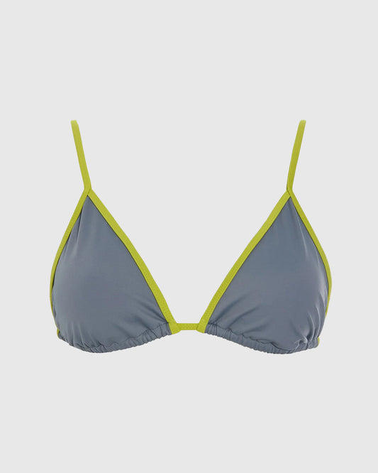 Tanzania Bikini Top Grey/Green