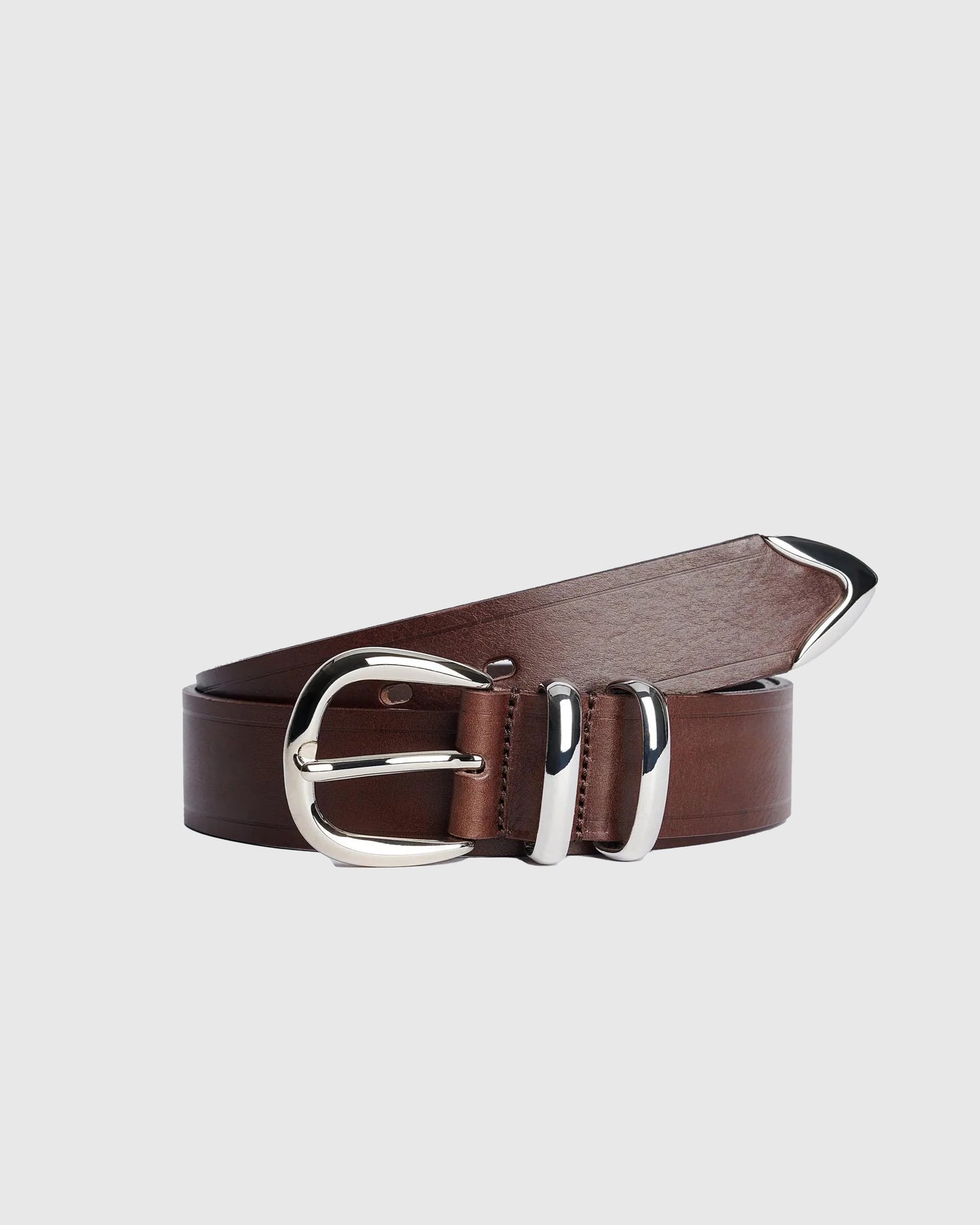 Tip End Belt 3.5cm Brown