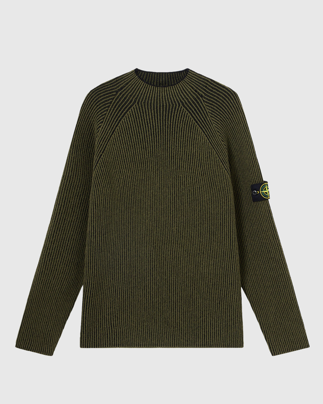 Vanisé Full Rib RWS Wool Crewneck Military Green