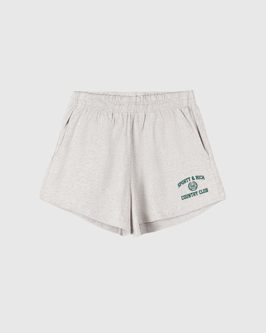 Varsity Crest Disco Short Heather Gray
