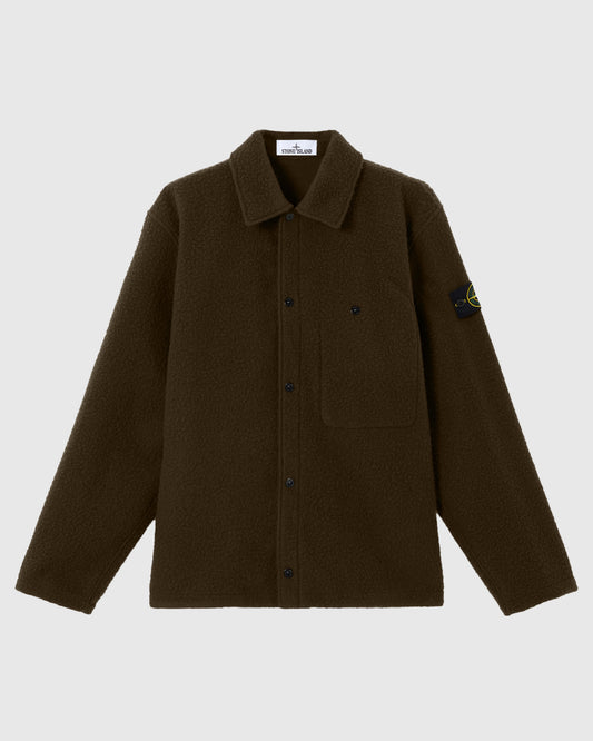 Virgin Wool Overshirt Military Green