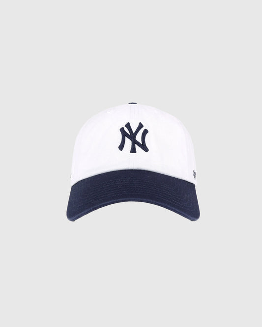 Yankees Serif Hat White/Dark Navy