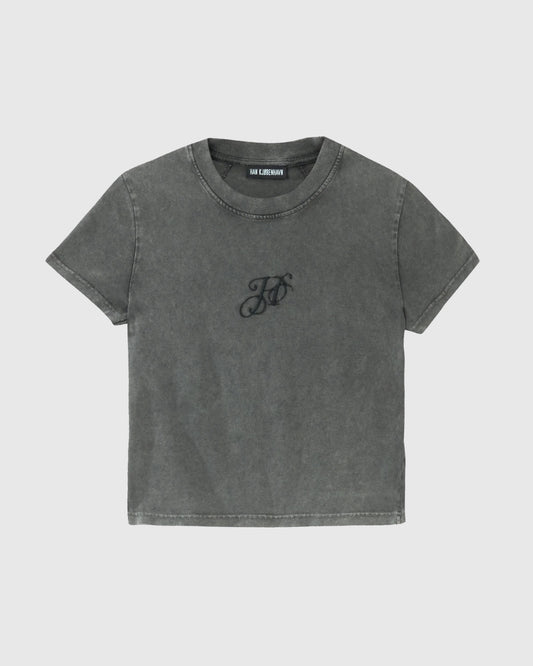 Monogram Slim Tee Dark Grey W'