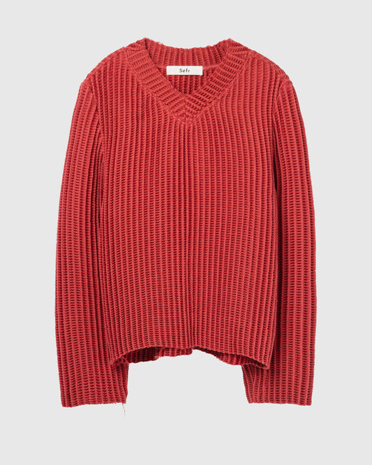 Agustin Sweater Waffle Rhodonite