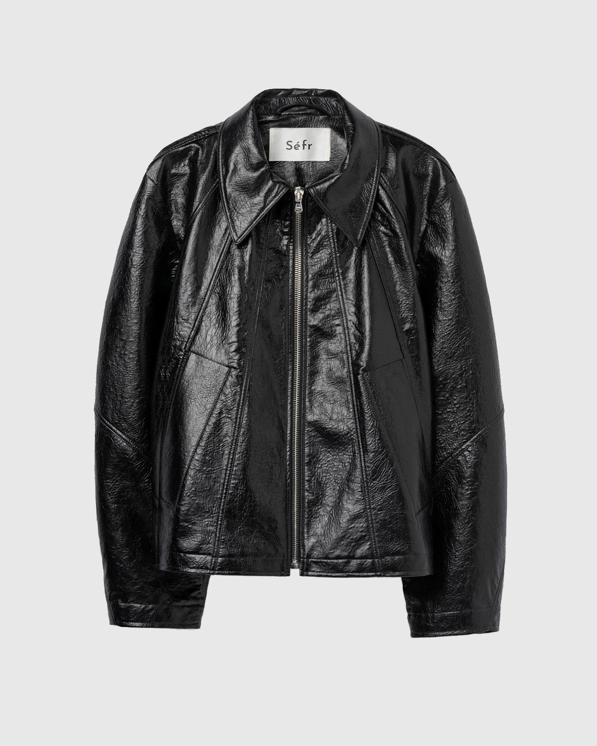 Duke Jacket Faux Memory Leather Black