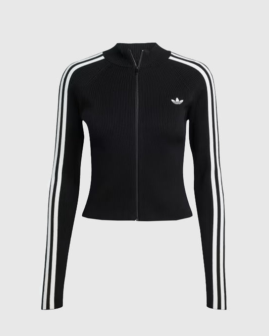 Adicolor 3-Stripes Slim Knit Track Top Black