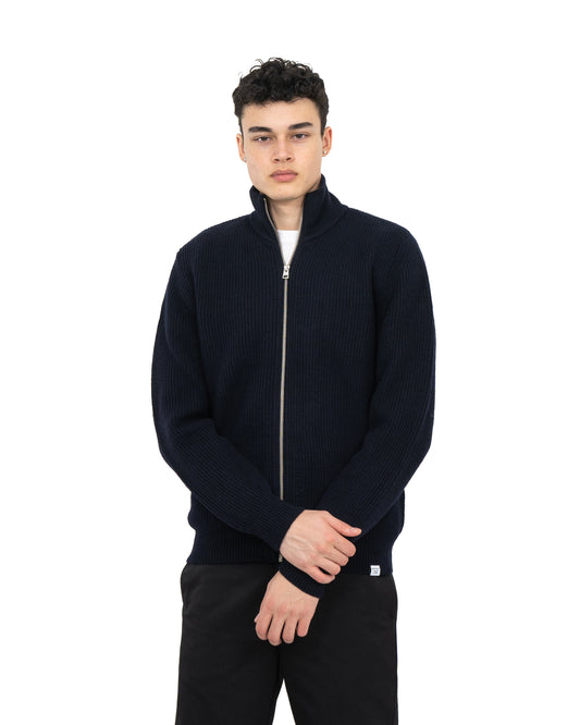 Hagen Cotton Wool Jacket Dark Navy